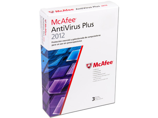 McAfee Antivirus Plus 2012 hasta 3 Computadoras