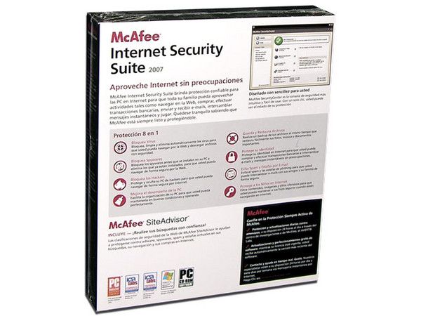McAfee Internet Security Suite 2007 en Español, hasta 3 Usuarios