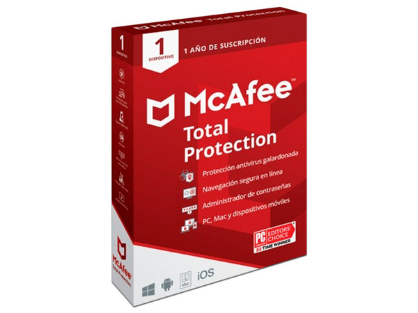 Antivirus McAfee Total Protection, 1 Dispositivo.