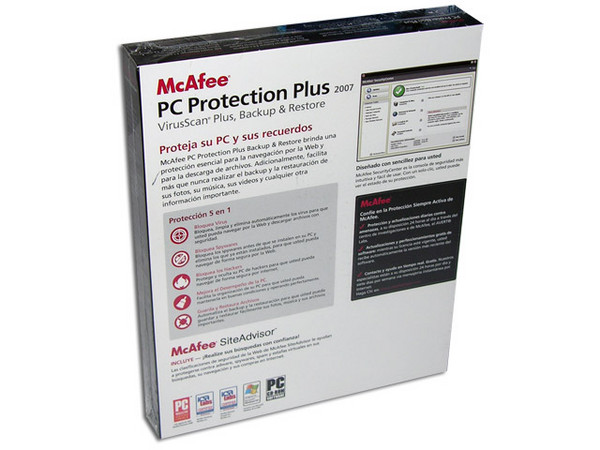 McAfee PC Protección Plus 2007: Antivirus, Respaldo y Protección