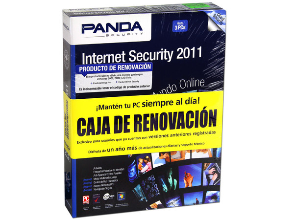 Panda Internet Security 2011 Español (3PCs) Caja de Renovación (Exclusivo para usuarios que ya cuentan con versiones anteriores registradas)