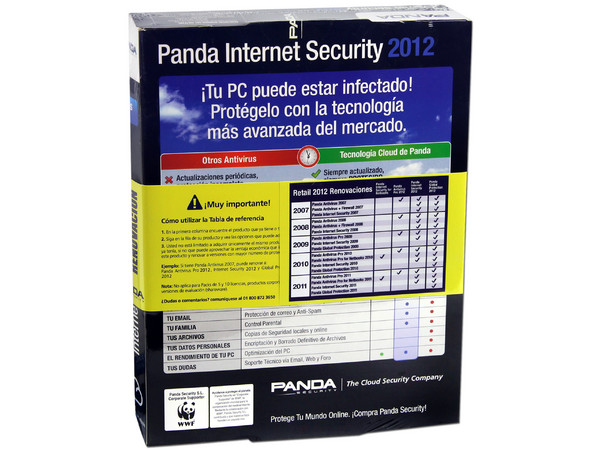 Panda Internet Security 2012 Español (3PCs) Caja de Renovación (Exclusivo para usuarios que ya cuentan con versiones anteriores registradas)