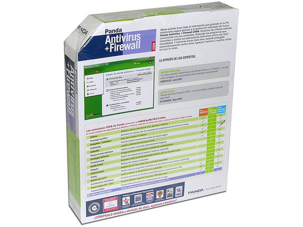 Panda Antivirus+Firewall 2008 en Español, hasta 3 PCs