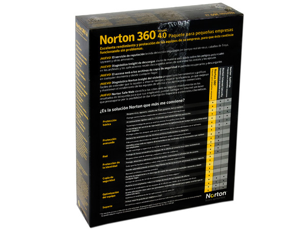 Norton 360 Versión 4.0 hasta 5 equipos por empresa