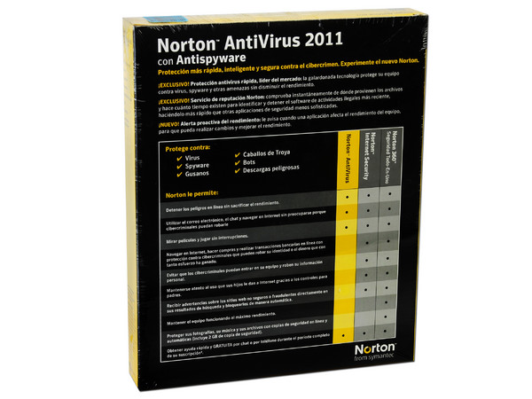 Norton AntiVirus 2011 con Antispyware Español (10 Usuarios)