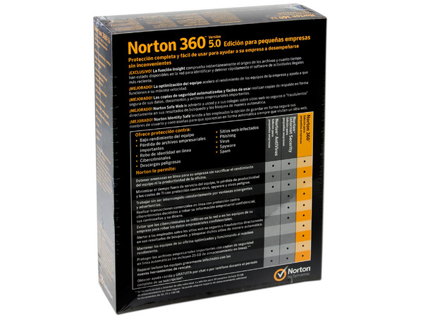 Norton 360 Versión 5.0 hasta 10 equipos por empresa