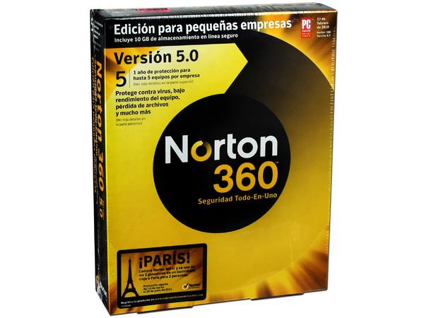 Norton 360 Versión 5.0 hasta 5 equipos por empresa