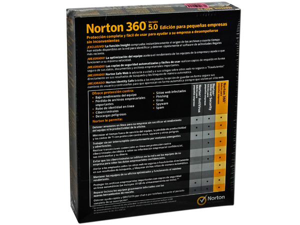 Norton 360 Versión 5.0 hasta 5 equipos por empresa