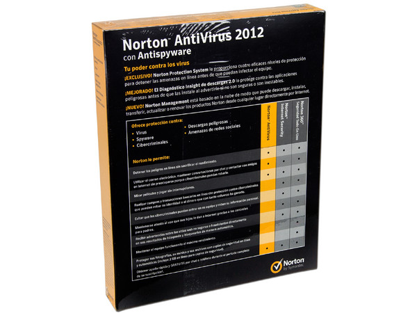Norton AntiVirus 2012 con Antispyware Español (1 Usuario)
