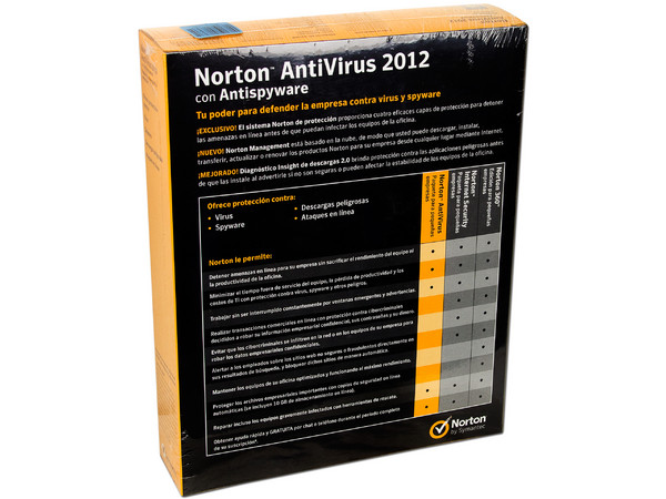 Norton AntiVirus 2012 con Antispyware Español (5 PCs)