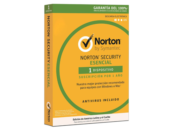 Norton Security Esencial para 1 dispositivo, (1 año).