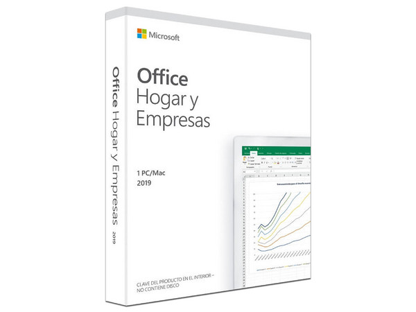 Microsoft Office Hogar y Empresas 2019, 1PC, 1 Usuario. versión español.