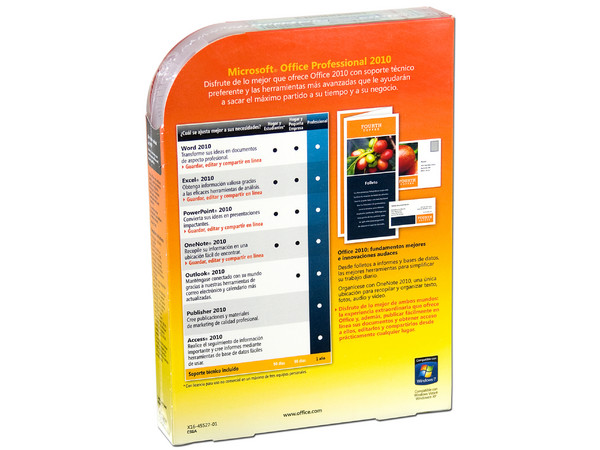 Microsoft Office Professional 2010 en Español, DVD