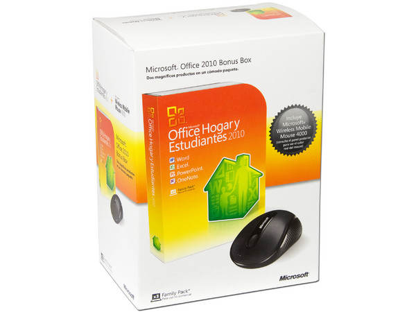 Microsoft Office Hogar y Estudiantes 2010 en Español DVD + Microsoft Wireless Mobile Mouse 4000 (el color puede variar)