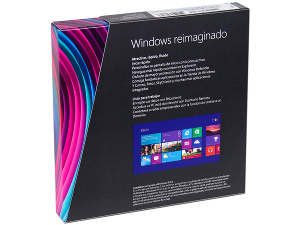Microsoft Windows 8 Pro 32bits/64bits en Español.