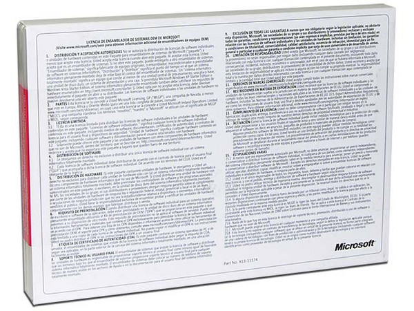 Microsoft Windows Vista Home Premium en Español, DVD (OEM)