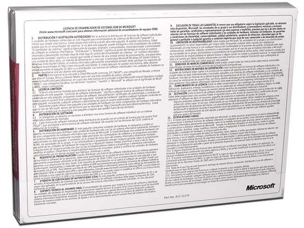 Microsoft Windows Vista Business en Español, DVD (OEM)