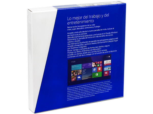 Microsoft Windows 8.1 Pro 32bits/64bits en Español.