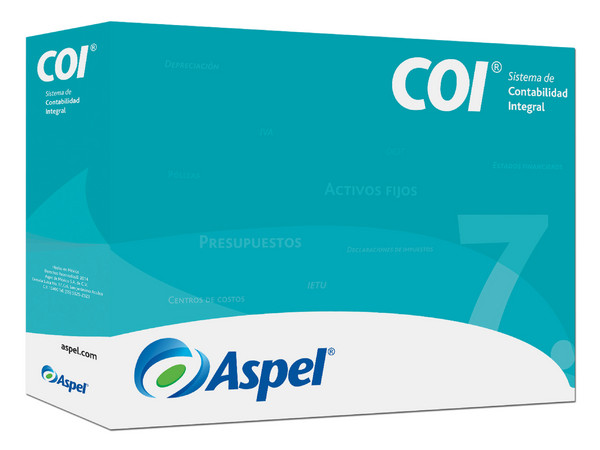 Sistema de Contabilidad Integral Aspel-COI 7.0 (Actualización de 5 usuarios adicionales).