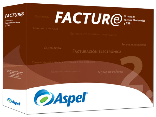Sistema de Facturación Electrónica Aspel FACTURE, 1 Usuario, Anual.