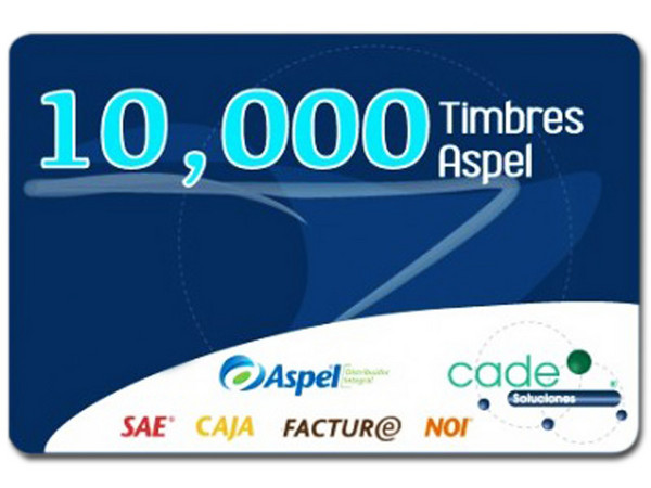 Timbres Aspel sellado CFDI con 10,000 Timbres.