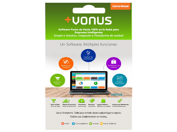 Licencia Vonus Software Punto de Venta en la nube (1 mes).