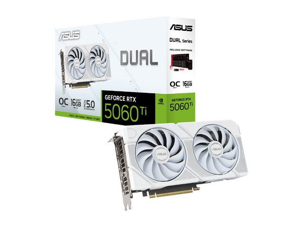 Tarjeta de Video NVIDIA GeForce RTX 5060 Ti ASUS, 16GB GDDR7, 1xHDMI, 3xDisplayPort, PCI Express x16 5.0. Color Blanco.