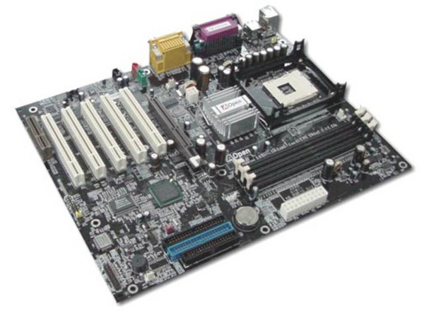 Tarjeta Madre AOpen AX4B, ChipSet Intel 845D, ICH2
Soporta hasta: P4 a 2.6Ghz y Celeron a 2.4 (478Pins/400Mhz)
Integrado: Audio AC97
Memoria: SDRAM DDR 266Mhz, 2Gb Max. (3 Bancos)
Diseño: ATX Completo, Ptos: 1x AGP, 5x PCI, 1x CNR