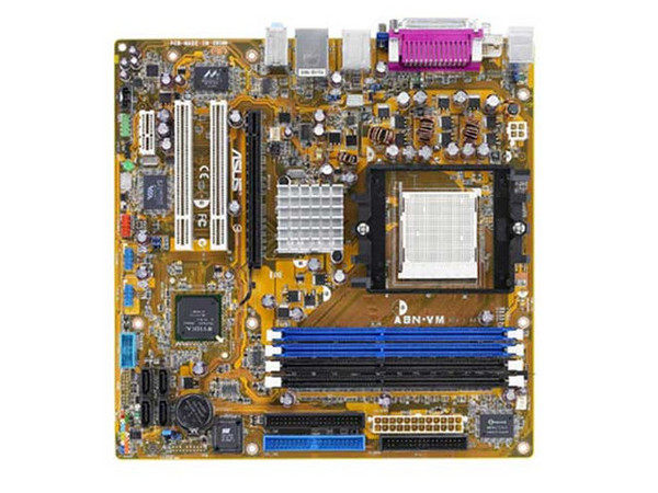 T. Madre ASUS A8N-VM, ChipSet GeForce 6150,
Para: Athlon 64FX / Athlon 64 X2 dual-core, Socket 939,
Integrado: Video GeForce 6150, Audio 5.1, Red 1GB,
Memoria: 4x DDR, Max. 4GB, Diseño MicroATX,
Ptos: 1xPCI-E X16, 1xPCI-E X1, 2xPCI