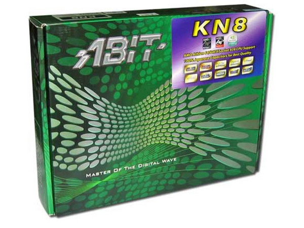 T. Madre Abit KN8, ChipSet nVidia nForce 4,
Para: Athlon 64/64FX / Athlon 64 X2 dual-core, Socket 939,
Integrado: Audio 7.1 canales, Red Gigabit Ethernet,
Memoria: 4x DDR, 400 Mhz, Max. 8GB, Diseño: ATX,
Ptos: 1xPCI ExpressX16, 3xPCI