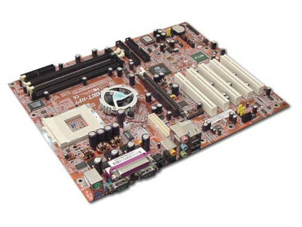 T. Madre Abit NF7-S V2, ChipSet NVIDIA nForce2 Ultra 400+MCP-T,
Soporta: Athlon XP, Socket A con BUS de 266/333/400MHz, 
Integrado: Audio 5.1, Red 10/100, SATA-RAID (0,1), FireWire
Memoria: 3x DDR333/266/200, 2x DDR400
Diseño: ATX, Ptos: 1x AGP 8X/4X