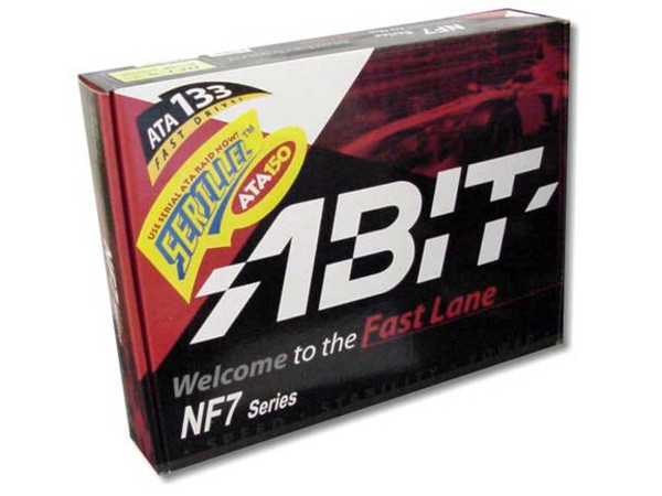 T. Madre Abit NF7-S V2, ChipSet NVIDIA nForce2 Ultra 400+MCP-T,
Soporta: Athlon XP, Socket A con BUS de 266/333/400MHz, 
Integrado: Audio 5.1, Red 10/100, SATA-RAID (0,1), FireWire
Memoria: 3x DDR333/266/200, 2x DDR400
Diseño: ATX, Ptos: 1x AGP 8X/4X