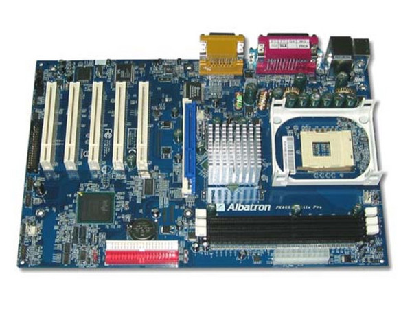 Tarjeta Madre Albatron PX865PE Lite Pro, ChipSet Intel 848P
Soporta: Intel Pentium 4  c/BUS 400/533/800 MHz 
Integrado: Audio Realtek 5.1, RED
Memoria: DDR400/333/DDR266 NON-ECC (3 Bancos), 2GB Max 
Diseño: ATX, Ptos:1x AGP(8x) y 5x PCI