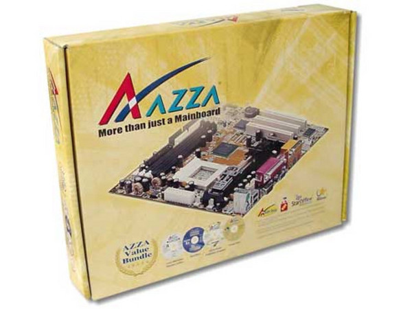 Tarjeta Madre Azza 366A-AV, ChipSet VIA KT266A
Soporta: Athlon XP 2600+ y Duron a 1.3Ghz, BUS 200/266Mhz
Integrado: Audio AC97
Memoria: SDRAM DDR 266Mhz, 3Gb MAX
Diseño: ATX Completo, Puertos: 1x AGP, 5x PCI