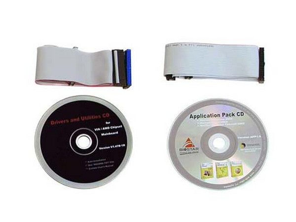 T. Madre Biostar M7NCD Pro, ChipSet NVIDIA nForce2 Ultra
Soporta AMD Athlon XP 3200+ , Duron,  266/333/400 MHz
Integrado: Audio AC'97 y LAN 10/100Mbps
Memoria Dual Channel DDR 200/266/333/400 (3 Bancos)
Diseño: ATX Completo, Puertos: 5x PCI, 1x AGP