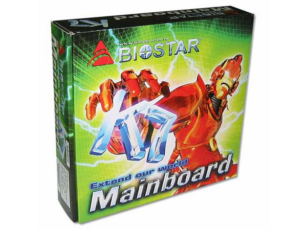 T. Madre Biostar M7VIG 400 , ChipSet VIA KM266 Pro,
Soporta hasta AMD XP 3000, Sempron, Duron, Socket A,
Memoria: DDR266/333 (2 Bancos), 2Gb Max,
Integrado: Audio de 6 canales, Video S3, RED,
Diseño: Micro ATX, Ptos. 3x PCI, 1x AGP4x