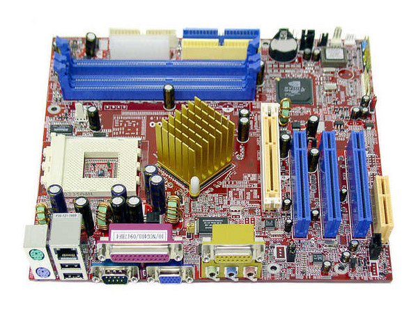 T. Madre Biostar M7NCG 400, nVidia nForce2 IGP/MCP
Soporta: AMD Athlon XP y Duron con BUS de 266/333/400 MHz
Integrado: Video GeForce4 MX, Audio, Red 10/100Mbps
Memoria: DDR 266/333 (Dual Channel), 3 Bancos
Diseño: Micro ATX, Ptos: 1x AGP, 3x PCI