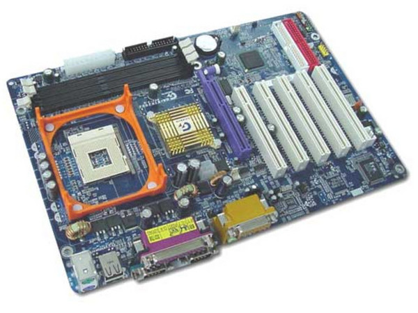T. Madre GIGA BYTE GA8IR2003, Chipset INTEL 845,  Soporta  P4 hasta 3.06 GHZ  y Celeron Socket 478, BUS 533/400Mhz, AGP 4X, 2 COM, 1 LPT1, 4 USB VER 1.1, 5 PCI, ATA 100 IDE; Audio AC97, PS/2 Keyboard, y mouse, Soporta  2 GB con  DDR 266/200Mhz