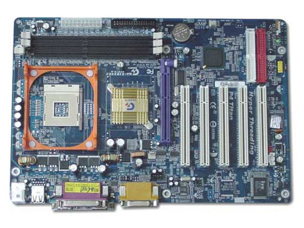 T. Madre GIGA BYTE GA8IR2003, Chipset INTEL 845,  Soporta  P4 hasta 3.06 GHZ  y Celeron Socket 478, BUS 533/400Mhz, AGP 4X, 2 COM, 1 LPT1, 4 USB VER 1.1, 5 PCI, ATA 100 IDE; Audio AC97, PS/2 Keyboard, y mouse, Soporta  2 GB con  DDR 266/200Mhz