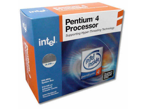 Procesador Intel Pentium 4 a 3.06Ghz, BUS 533Mhz, 478Pines, 512KB, con Hyper Threading.