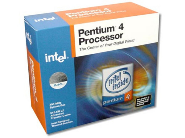 Procesador Intel Pentium 4 a 2.4Ghz, BUS 400Mhz, 478Pines, 512KB, en caja