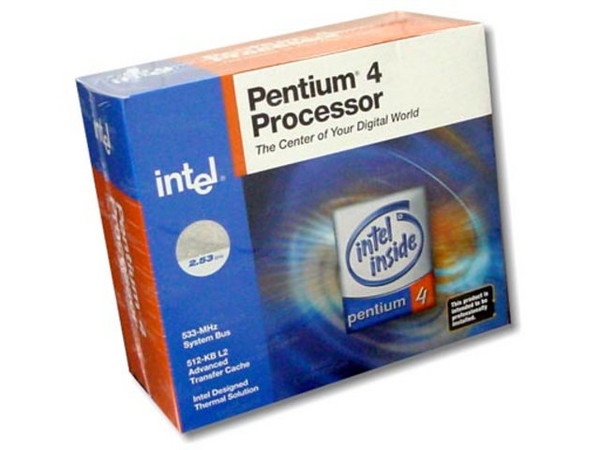 Procesador Intel Pentium 4 a 2.53Ghz, BUS 533Mhz, 478Pines, 512KB, en caja
