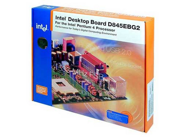 T. Madre Intel D845EBG2L, ChipSet Intel 845E, 
Soporta Hasta: P4 a 2.8Ghz, y Celeron, 478Pins 400/533Mhz 
Integrado: Audio AC97, LAN 10/100 MBPS
Memoria: SDRAM DDR 266/200, 2Gb Max, (2 Bancos), 
Diseño: ATX Completo, Ptos: 1x AGP, 6x PCI, 1x CNR