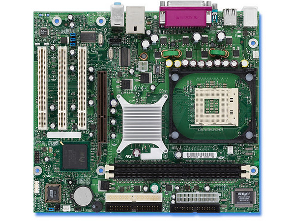 T. Madre Intel D845EPI, ChipSet Intel 845E, 
Soporta: P4 y Celeron con BUS de 533/400Mhz, 
Integrado: Audio AC97, Memoria: DDR 266/333Mhz, 
Diseño: ATX Completo, Ptos: 1x AGP, 3x PCI