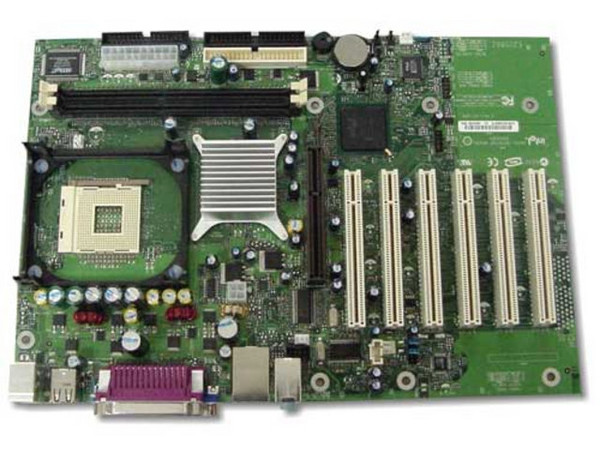 T. Madre Intel D845GBV2L, Intel 845G,
Soporta: P4 hasta 2.8 y Celeron, con 478Pins, 400/533Mhz
Integrado: Video Intel, Audio AC97 y LAN Intel 10/100,
Memoria: SDRAM DDR 266/200, 2Gb Max, (2 Bancos),
Diseño: ATX Completo, Ptos: 1x AGP y 6x PCI.