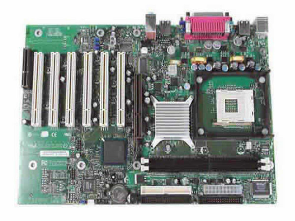 T. Madre Intel D845GEBV2, ChipSet Intel 845GE,
Soporta: Pentium 4 y Celeron con 478Pins 400/533Mhz
Integrado: Audio AC97 y Video Intel Extreme
Memoria: SDRAM DDR 333/266, 2Gb Max, (2 Bancos),
Diseño: ATX Completo, Ptos: 1x AGP, 6x PCI, 1x CNR