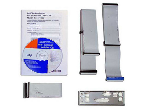 T. Madre Intel D845GEBV2, ChipSet Intel 845GE,
Soporta: Pentium 4 y Celeron con 478Pins 400/533Mhz
Integrado: Audio AC97 y Video Intel Extreme
Memoria: SDRAM DDR 333/266, 2Gb Max, (2 Bancos),
Diseño: ATX Completo, Ptos: 1x AGP, 6x PCI, 1x CNR