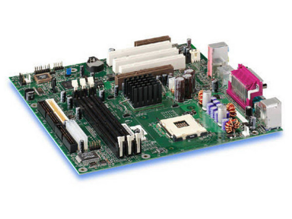 T. Madre Intel D845HVL, ChipSet Intel® 845, 478Pins
Soporta: P4 hasta 2.8Ghz y Celeron con 478Pins y 400Mhz BUS
Integrado: Audio AC97, 
Memoria: SDRAM PC-133, 3Gb Max, 3 Bancos
Diseño: Micro ATX, Ptos: 3x PCI, 1x AGP, 1x CNR