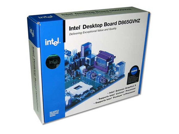 T. Madre Intel D865GVHZ, ChipSet Intel® 865GV, 
Soporta: P4/Prescott/Celeron con BUS de 400/533/800Mhz, 
Integrado: Video, Audio
Memoria: SDRAM DDR 400/333/266, 2 Bancos, 2GB Max
Diseño: MicroATX, Ptos: 3x PCI