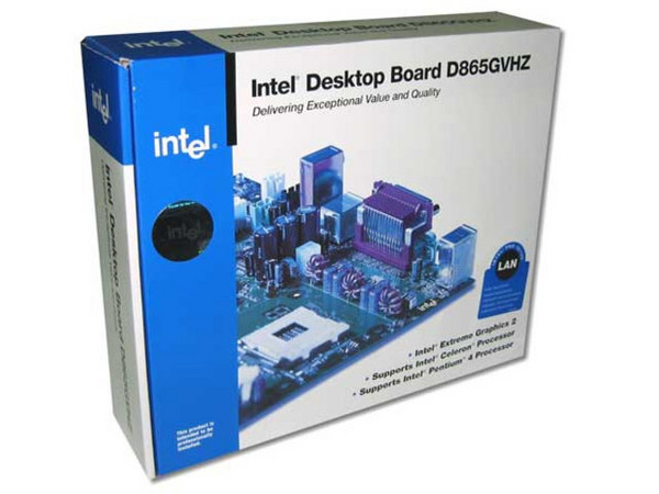T. Madre Intel D865GVHZL, ChipSet Intel® 865GV, 
Soporta: P4/Prescott/Celeron y BUS de 400/533/800Mhz, 
Integrado: Video, Audio y Red 10/100Mbps
Memoria: SDRAM DDR 400/333/266, 2 Bancos, 2GB Max
Diseño: MicroATX, Ptos: 3x PCI